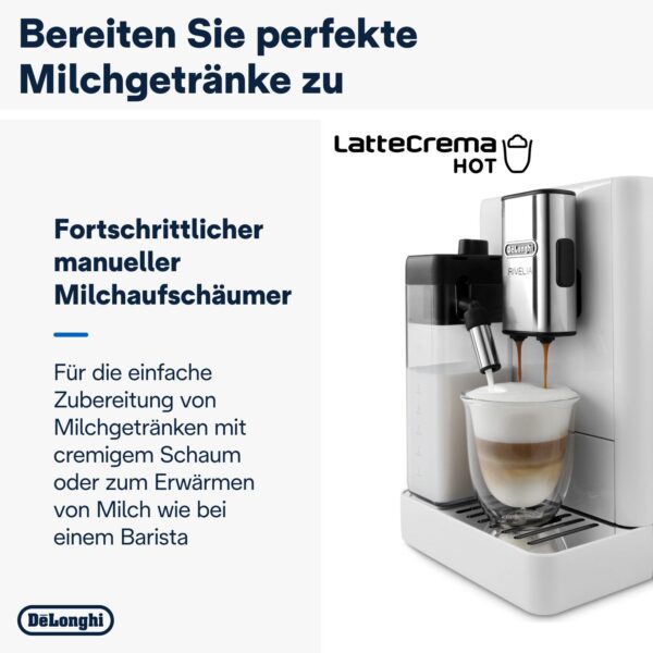 Kaffeevollautomat De’Longhi EXAM440.55.W Rivelia Milk Weiß - Image 4