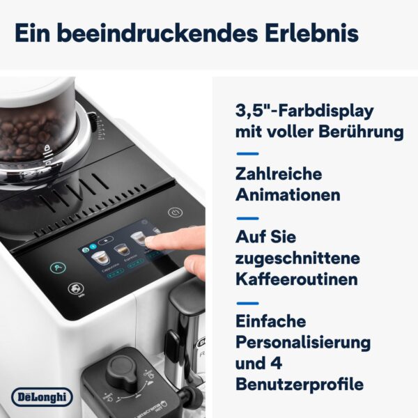 Kaffeevollautomat De’Longhi EXAM440.55.W Rivelia Milk Weiß - Image 5