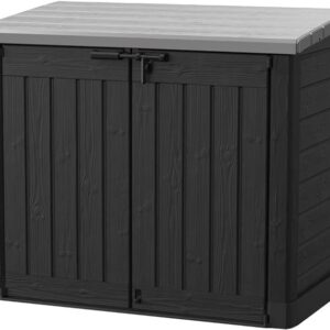 Keter 17199416 Mülltonnenbox Store it Out Max, Schwarz, 1.200L