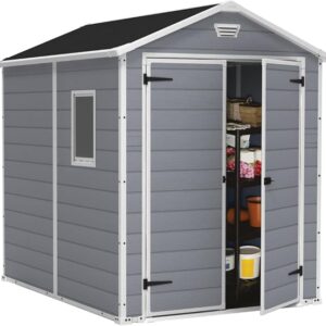 Keter Gerätehaus Manor 6x8 DD, Grau, 7,6 m³