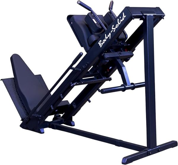 Body-Solid 3in1 Beintrainer I Beinpresse I 45° Hackenschmidt I Wadentrainer I Leg Press I Hack Squat I Fitnessgerät I Beinpresse für Zuhause I Black-Edition I