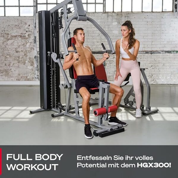 Kraftstation HGX100/HGX150/HGX200/HGX300, bis zu 80kg, Deutsche Qualitätsmarke, Bodybuilding Sportstech Multifunktions-Homegym mit Stepper und Powertower oder Beinpresse, Fitnessstation für Zuhause - Image 2