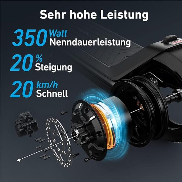 NIU E-Scooter mit & ohne Straßenzulassung (je nach Model bis zu 65km Reichweite & 120kg Belastung; extra breite Luftreifen; große Trittfläche; breiterer & höherer Lenker, IP54; klappbar; Display; App) - Image 3