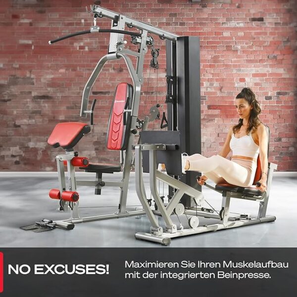 Kraftstation HGX100/HGX150/HGX200/HGX300, bis zu 80kg, Deutsche Qualitätsmarke, Bodybuilding Sportstech Multifunktions-Homegym mit Stepper und Powertower oder Beinpresse, Fitnessstation für Zuhause - Image 4