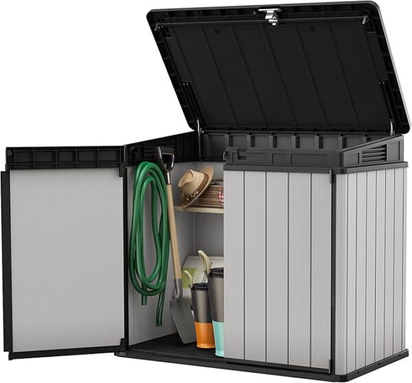 Keterbox Premier XL, 1150l Fassungsvermögen, Außenmaße (BxHxT): 141 x 123.5 x 82 cm, passend für 2X 240l Mülltonnen, wetterfest, wasserdicht - Image 3