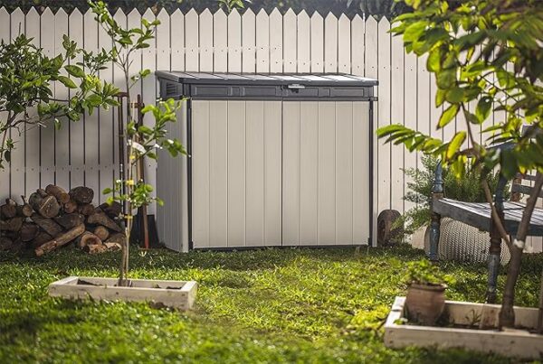 Keterbox Premier XL, 1150l Fassungsvermögen, Außenmaße (BxHxT): 141 x 123.5 x 82 cm, passend für 2X 240l Mülltonnen, wetterfest, wasserdicht - Image 7