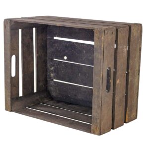 Alte Obstkiste – Bundesformat Kiste mit Leiste – 49x39x28cm