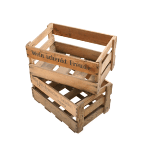 B-Ware – Alte Weinkiste mit Aufdruck – 46×30,5x24cm – gebraucht