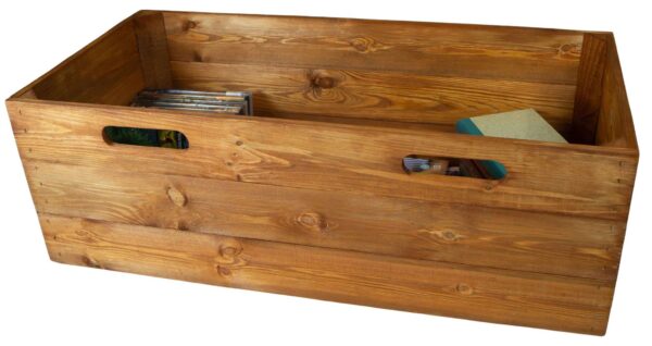 Holzkiste für Ikea Billy Regal – Vintage Ocker – Einschubkiste – Holz Kisten Box – 76x25x27cm - Image 2