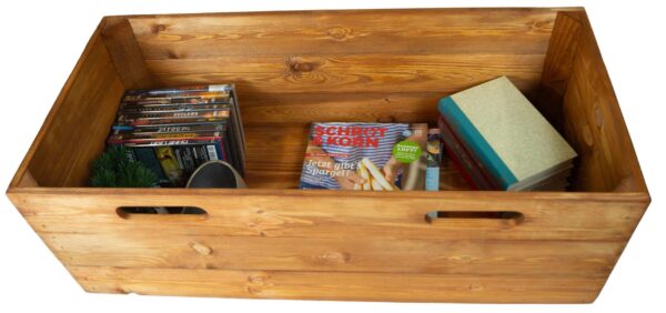 Holzkiste für Ikea Billy Regal – Vintage Ocker – Einschubkiste – Holz Kisten Box – 76x25x27cm - Image 3