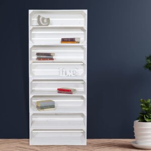 Bücherregal – Wandregal aus Holzkisten in weiß