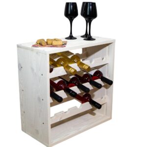 Weinkisten Regal – weiss – Flaschenregal für 15 Flaschen – Weinregal – Weinständer – Weinschrank