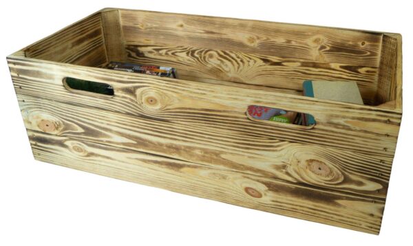 Kiste für Billy Regal in geflammt – Ikea Holzkiste 76x25x27cm - Image 2