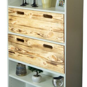 Kiste für Billy Regal in geflammt – Ikea Holzkiste 76x25x27cm