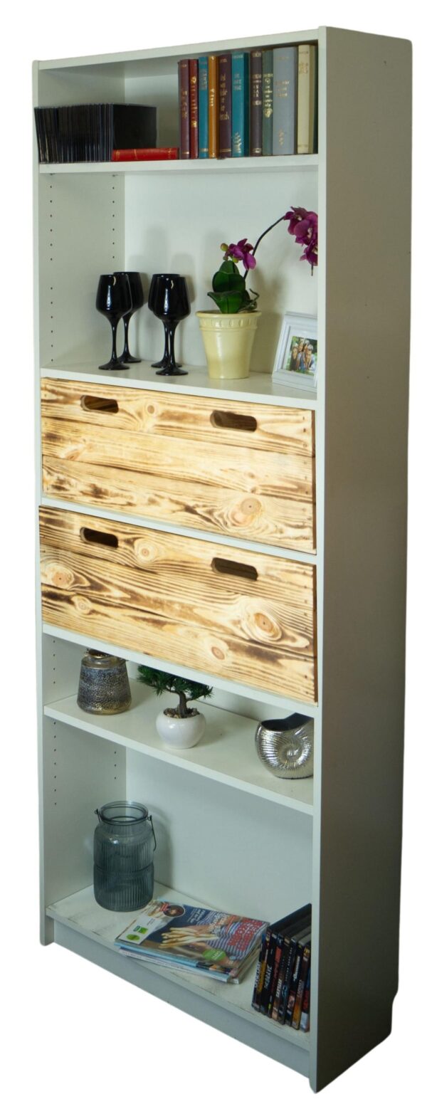 Kiste für Billy Regal in geflammt – Ikea Holzkiste 76x25x27cm