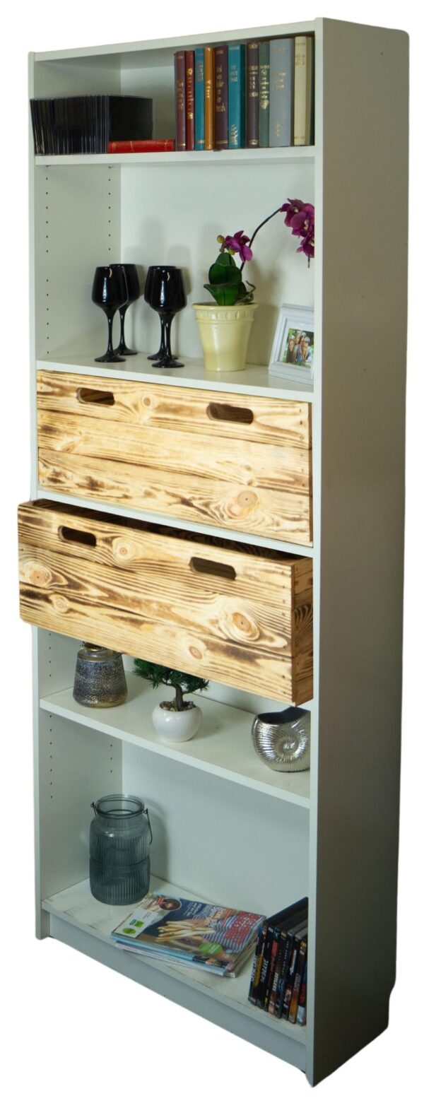 Kiste für Billy Regal in geflammt – Ikea Holzkiste 76x25x27cm - Image 5