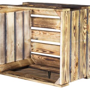 Flammbierte Apfelkiste – Holzkiste Display 50x40x30cm