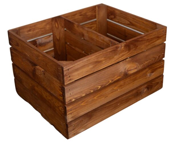 Holzkiste mit Regalboden ocker – Regalkiste - Image 6