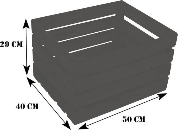 Holzkisten – 3er Set – Angebot – geflammte Regal Kisten - Image 2