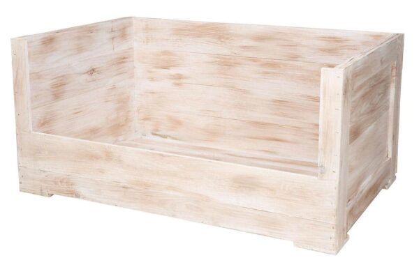 Hundebett / Hundesofa aus großen Holzkisten – Shabby Look – 115x54x40,5 - Image 2