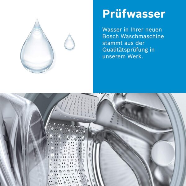 Bosch WGB244040 Serie 8 Smarte Waschmaschine, 9kg, 1400 UpM, Made in Germany, Active Water Plus Maximale Energie- und Wasserersparnis, Iron Assist Dampf zum Entknittern, Mini Load - Image 2