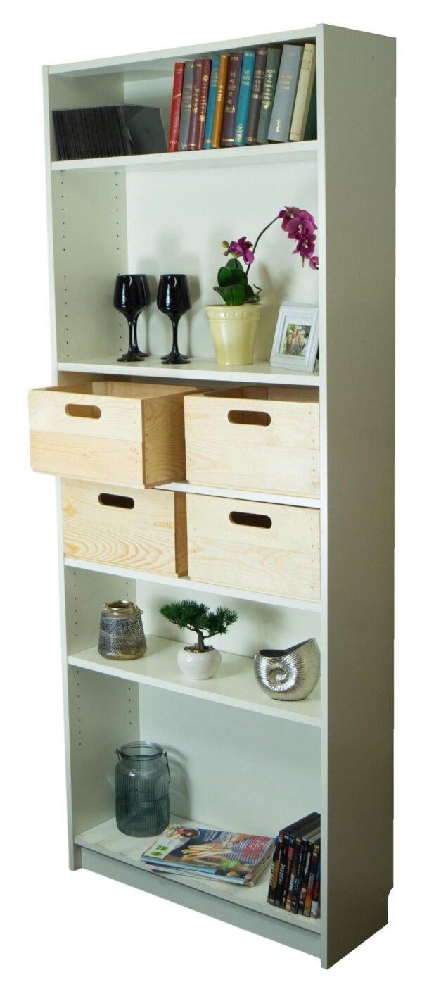 Kiste für Billy Regal – Natur – Kleine Einschubkiste – Holzkiste – Box – 36x25x20cm - Image 2