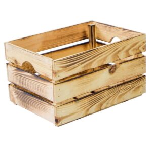 Geflammte Obstkiste – Holzkiste flammbiert – 40x30x23cm