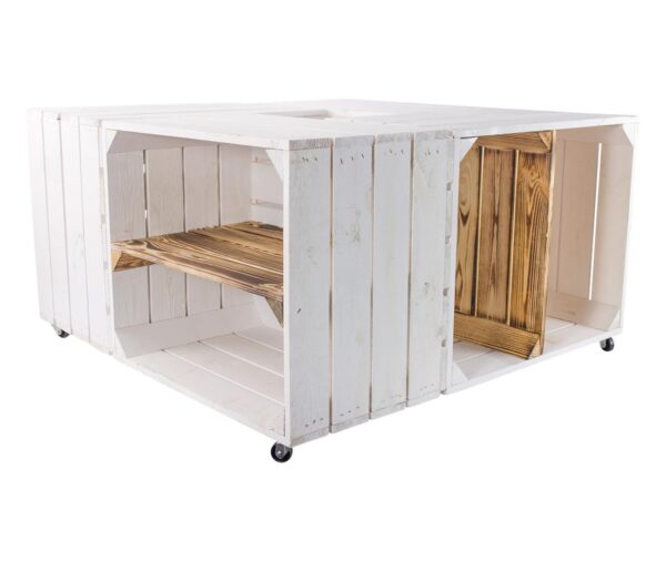 Weißer Weinkisten Tisch – Holzkisten Couchtisch – Möbel - Image 2