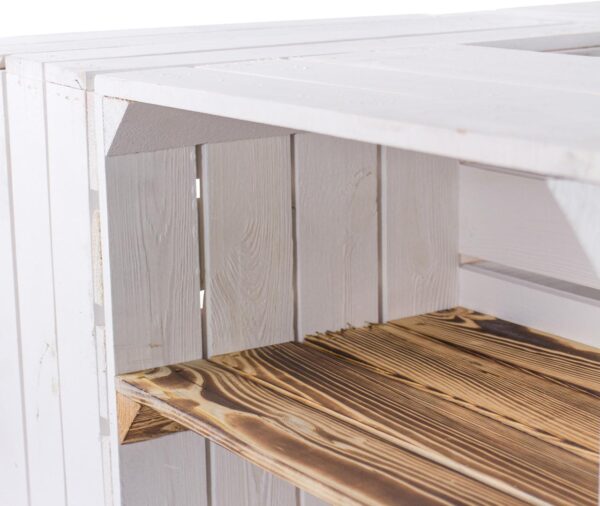 Weißer Weinkisten Tisch – Holzkisten Couchtisch – Möbel - Image 3