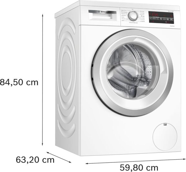 Bosch WUU28T42, Serie 6, Unterbaufähige Waschmaschine, 1-9kg, 1400 UpM, Maximale Energie- und Wasserersparnis, Speed Perfect, Extraprogramme für Sport, Dunkles und Babykleidung, Nachlegefunktion - Image 4