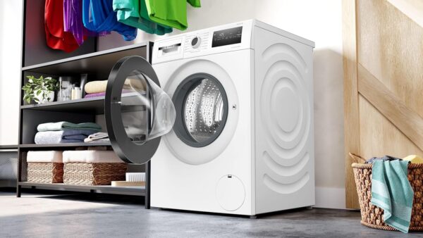 Bosch WAN282K3, Serie 4, Frontlader Waschmaschine, 8 kg, 1400 UpM, SpeedPerfect, Maximale Energie- und Wasserersparnis, Nachlegefunktion, besonders hygienisch, AquaStop, IronAssist - Image 2