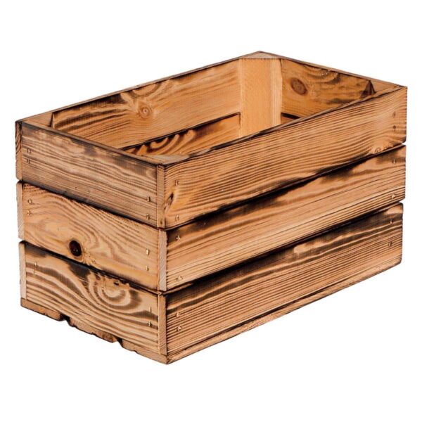 Vintage Weinkiste geflammt – Deko Holz Kiste
