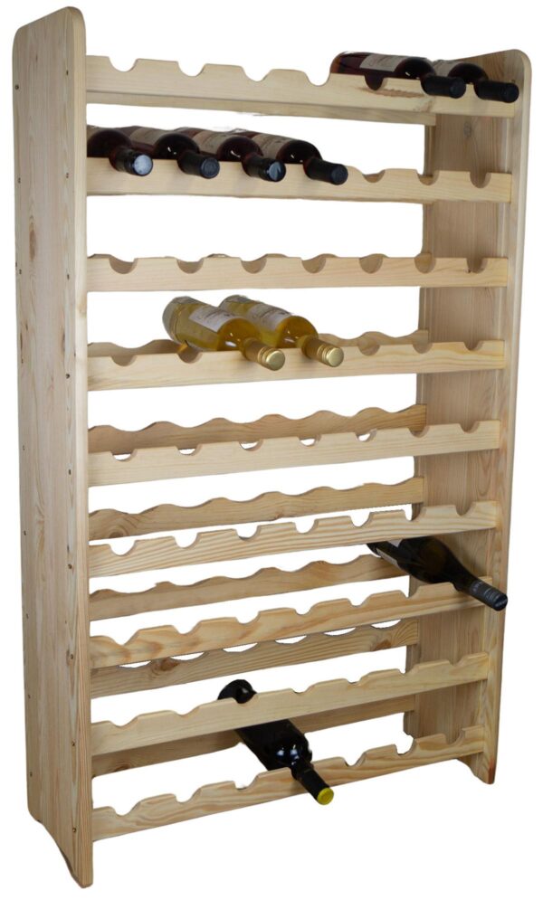 Weinkisten Regal – Natur – Flaschenregal für 63 Flaschen – Weinregal – Weinständer