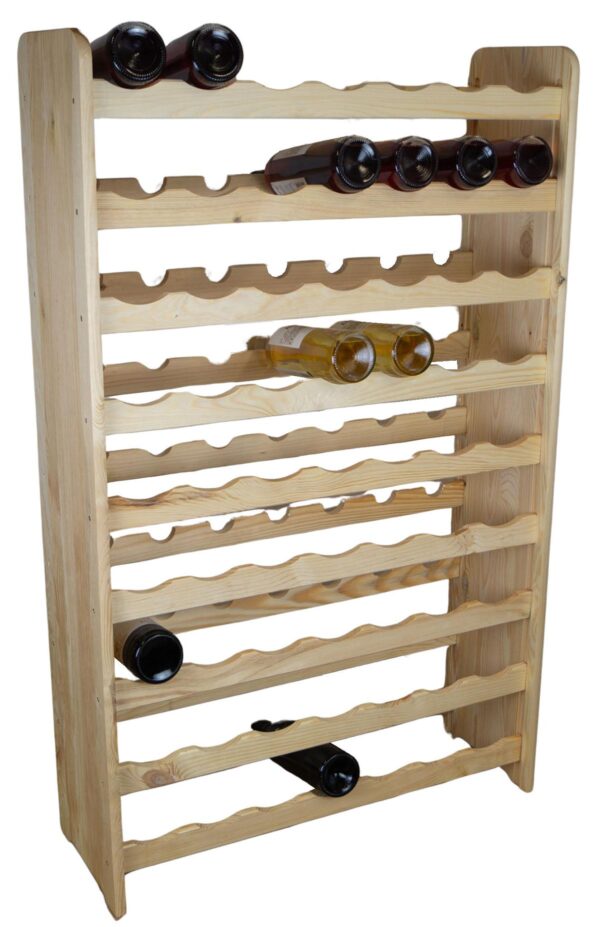 Weinkisten Regal – Natur – Flaschenregal für 63 Flaschen – Weinregal – Weinständer - Image 4