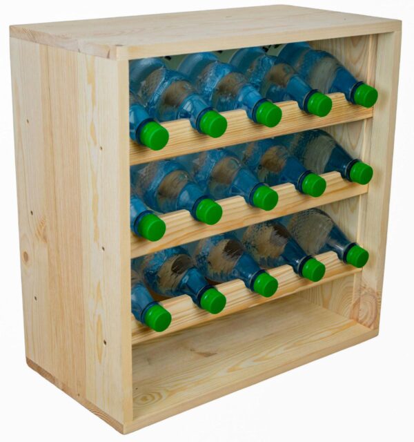 Weinkisten Regal – Natur – Flaschenregal für 15 Flaschen – Weinregal – Weinschrank - Image 4