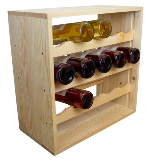 Weinkisten Regal – Natur – Flaschenregal für 15 Flaschen – Weinregal – Weinschrank - Image 6